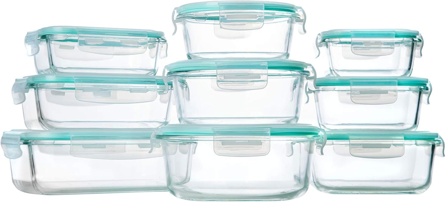 Bayco Glass Food Storage Containers with Lids 24-Piece Meal Prep - CHINA TRAP