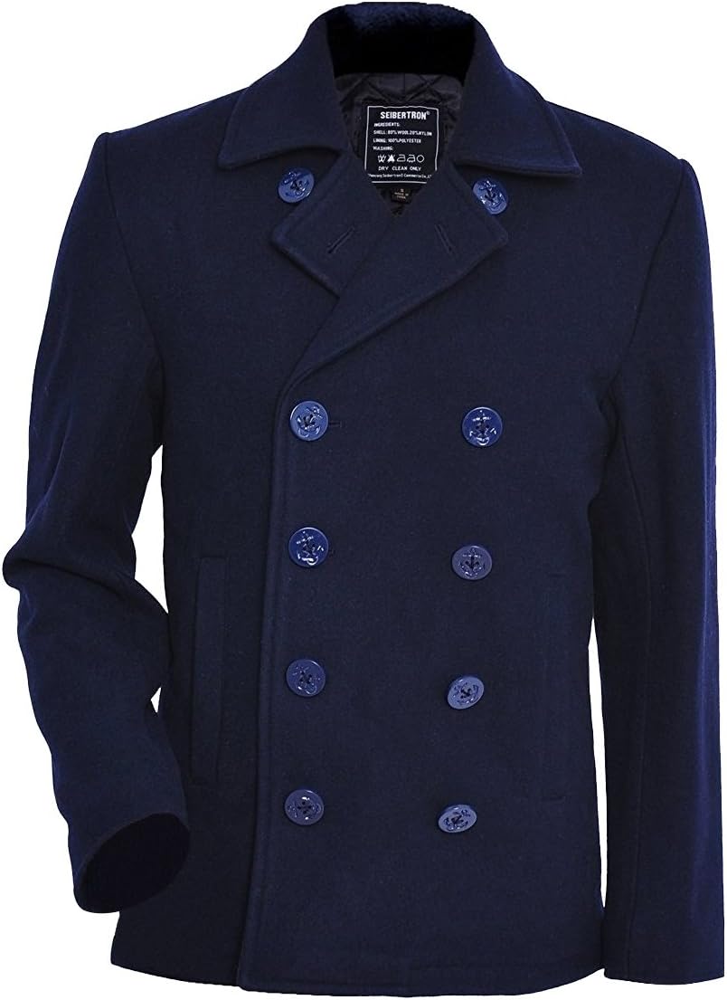 Schott NYC 740 Classic 32 oz Melton Wool Naval Peacoat