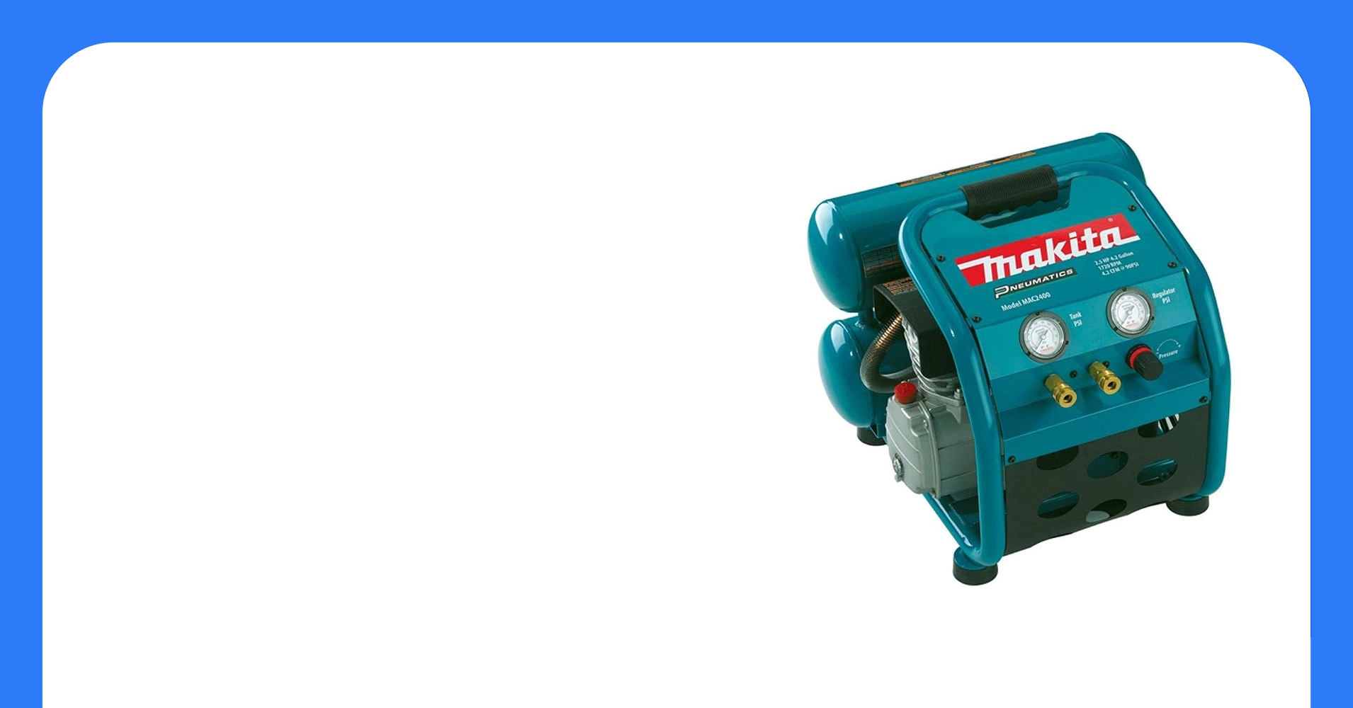 Makita MAC2400 Big Bore 2.5 HP Twin Stack Air Compressor
