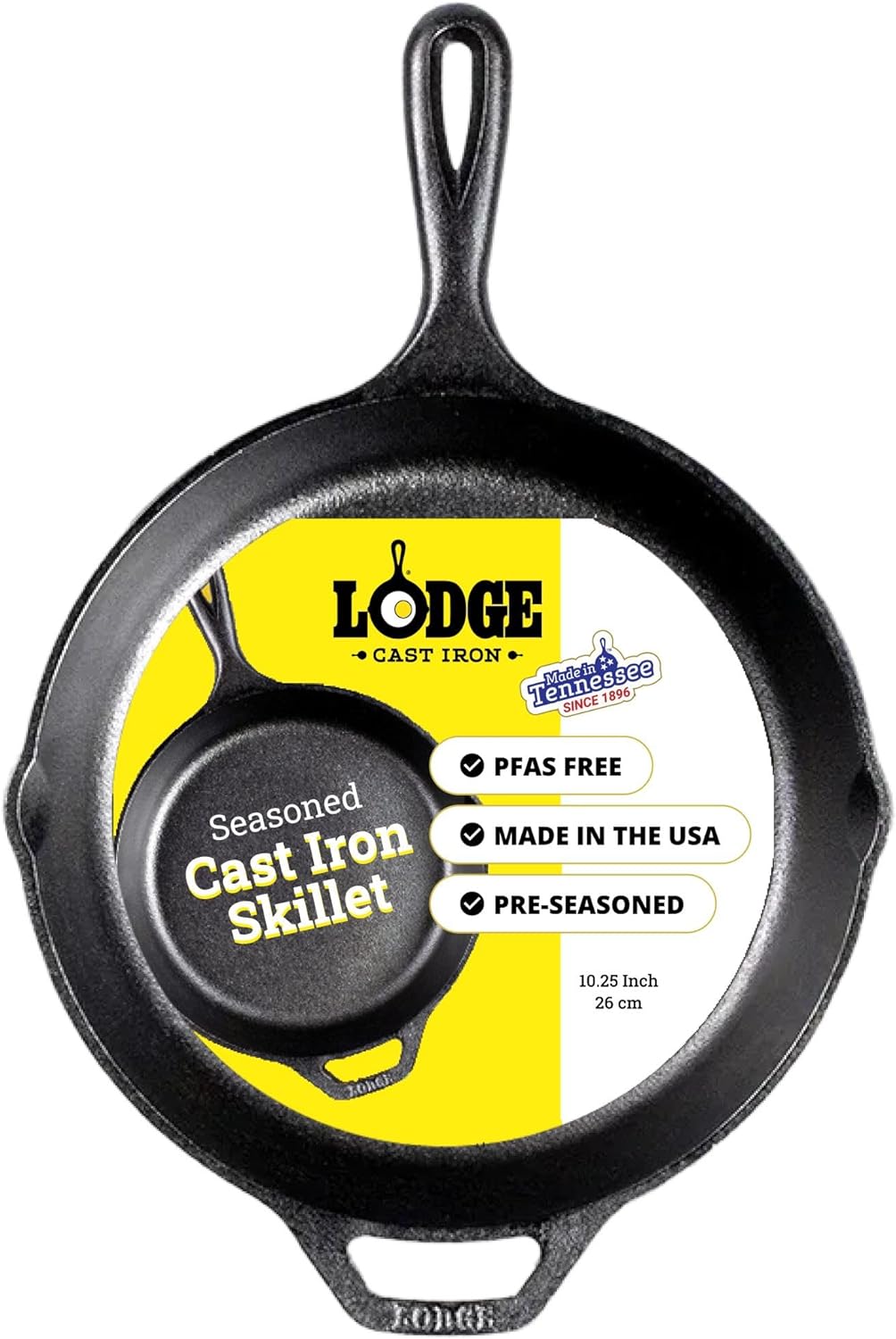 Lodge Classic Pre-Seasoned Cast Iron Skillet 10.25 Inch