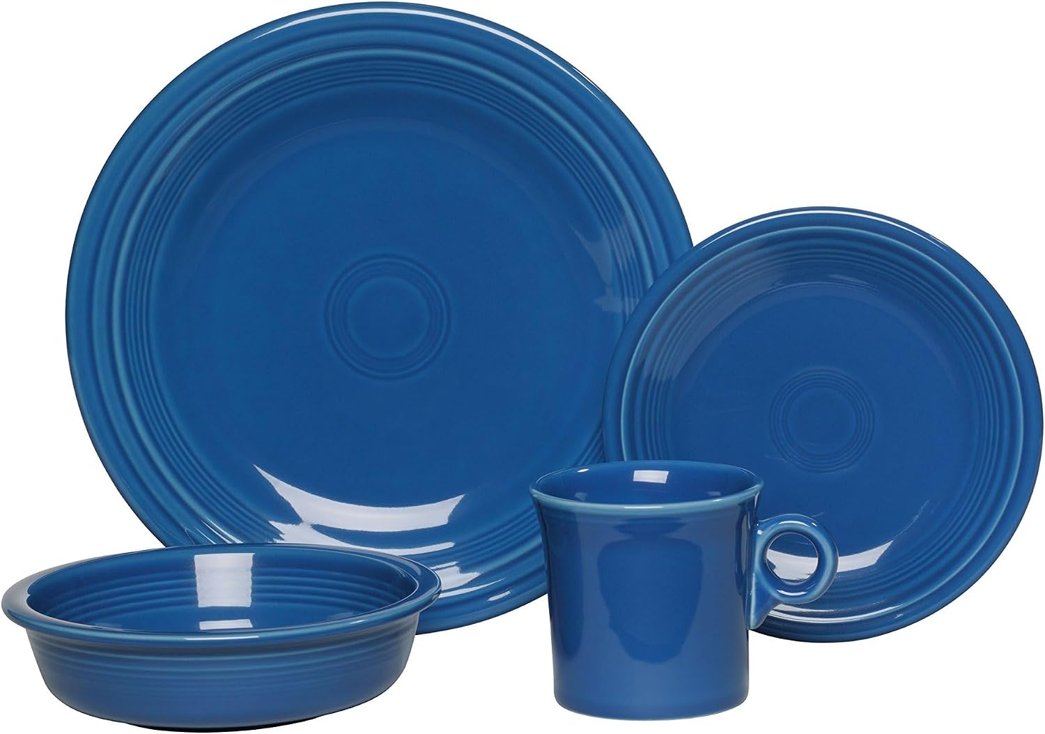Fiesta 4-Piece Classic Rim Place Setting (Lead-Free Ceramic)