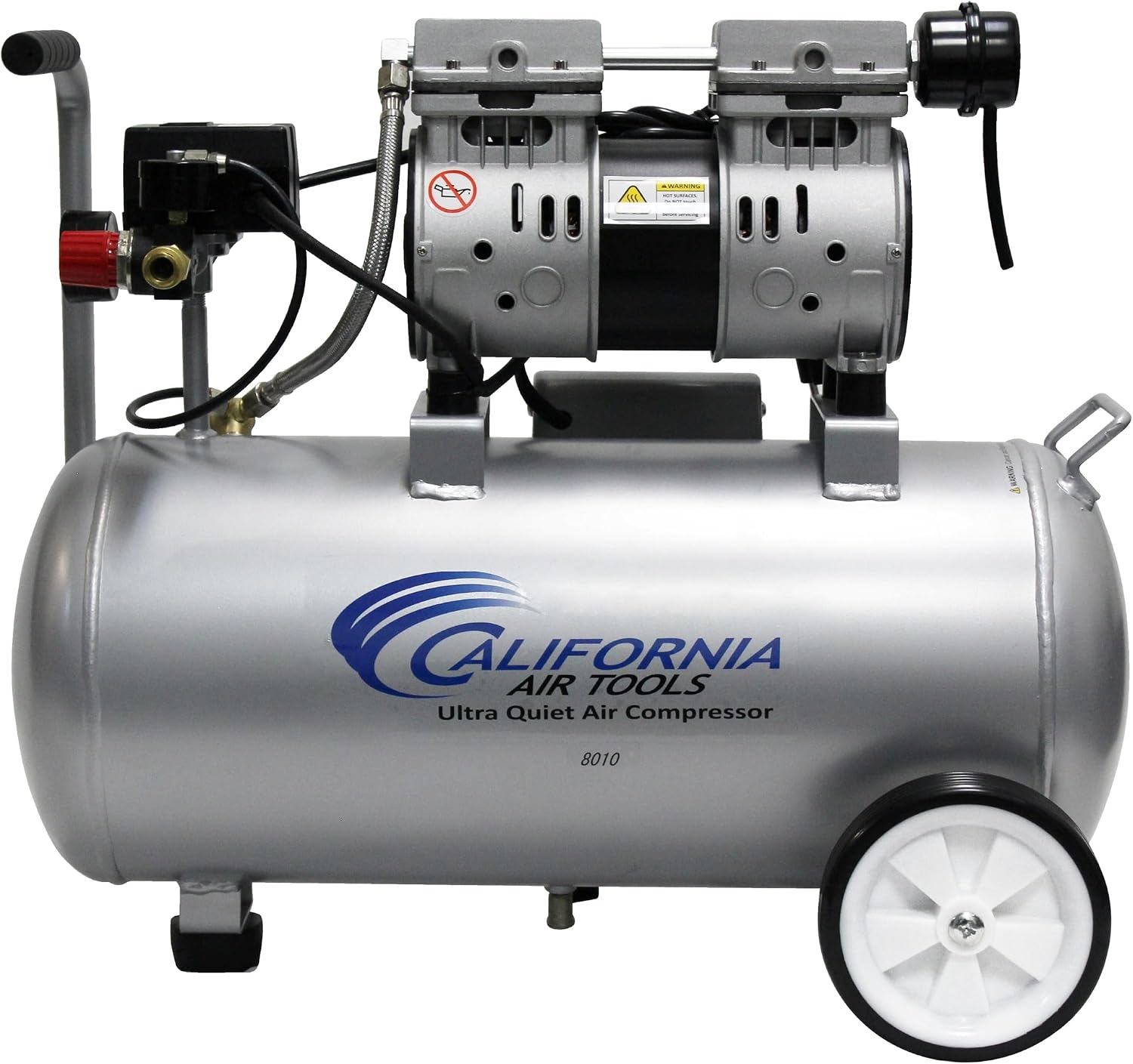 California Air Tools 8010 Steel Tank Ultra Quiet 1.0 HP Air Compressor (8 Gallon)