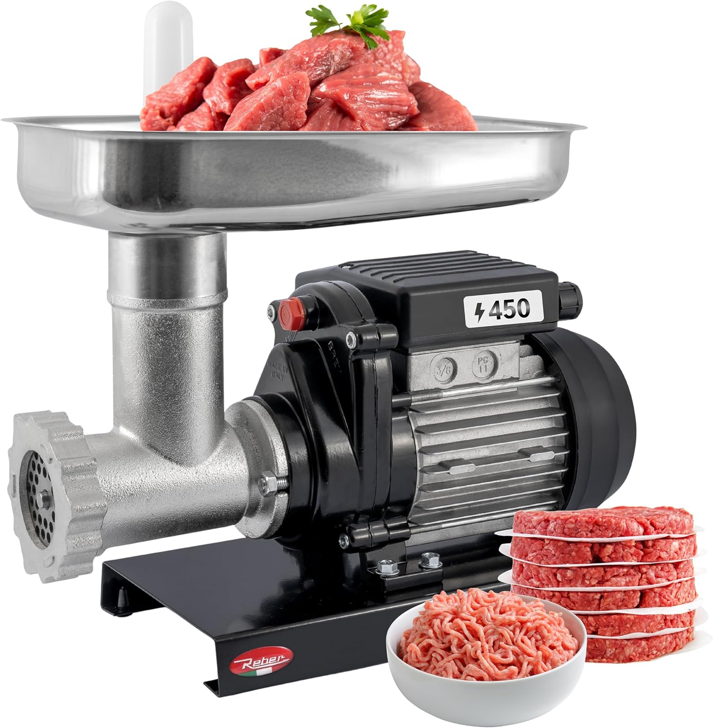 Reber Professional Electric Meat Grinder N.8 (450W)