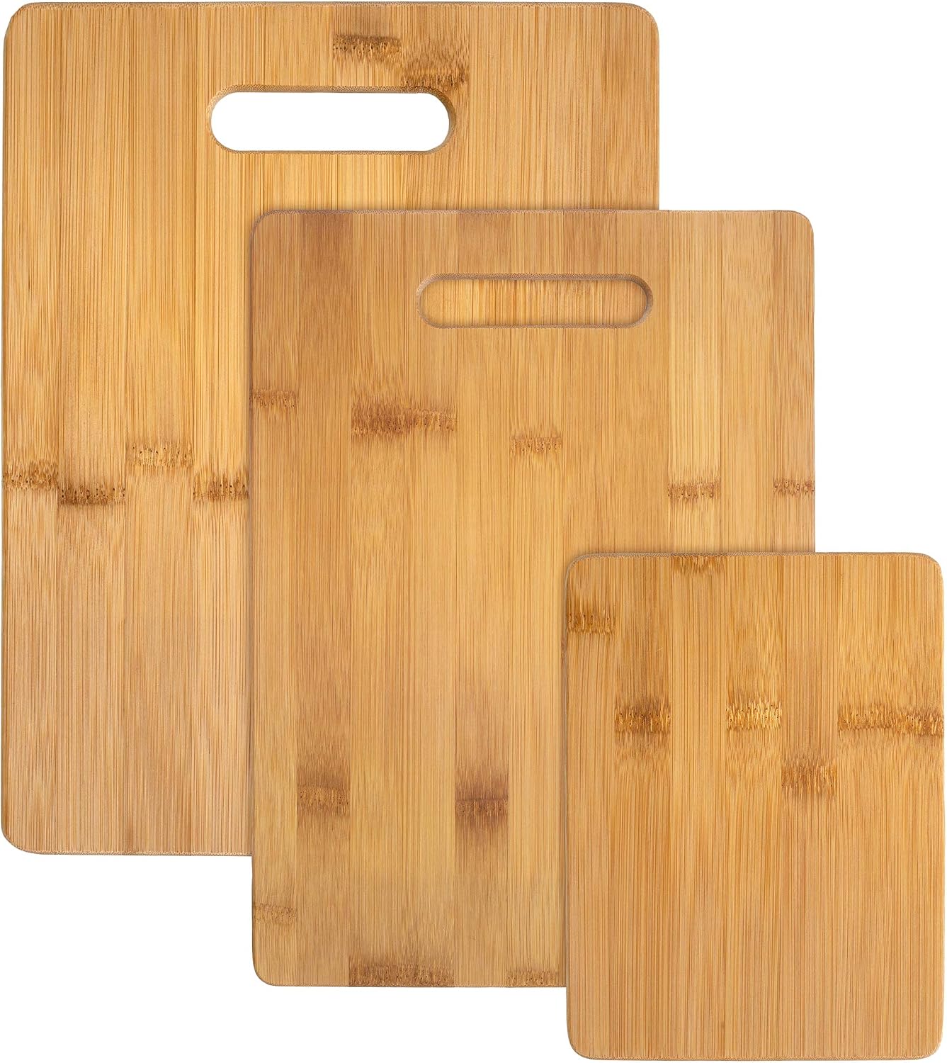 Totally Bamboo 3-Piece Reversible Bamboo Cutting Board Set