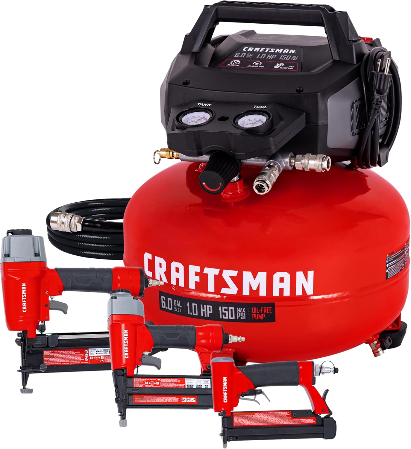 CRAFTSMAN 6-Gallon 150 PSI Oil-Free Pancake Air Compressor (CMEC6150K)