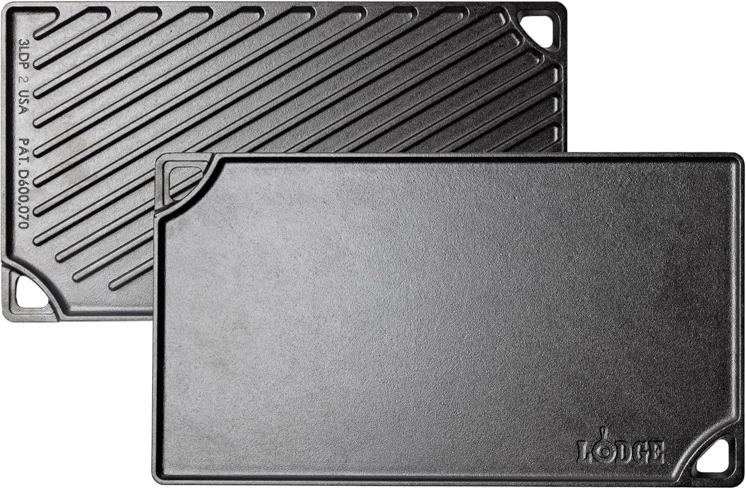 Lodge Reversible Cast Iron Grill/Griddle Pan 16.75 x 9.5 Inch